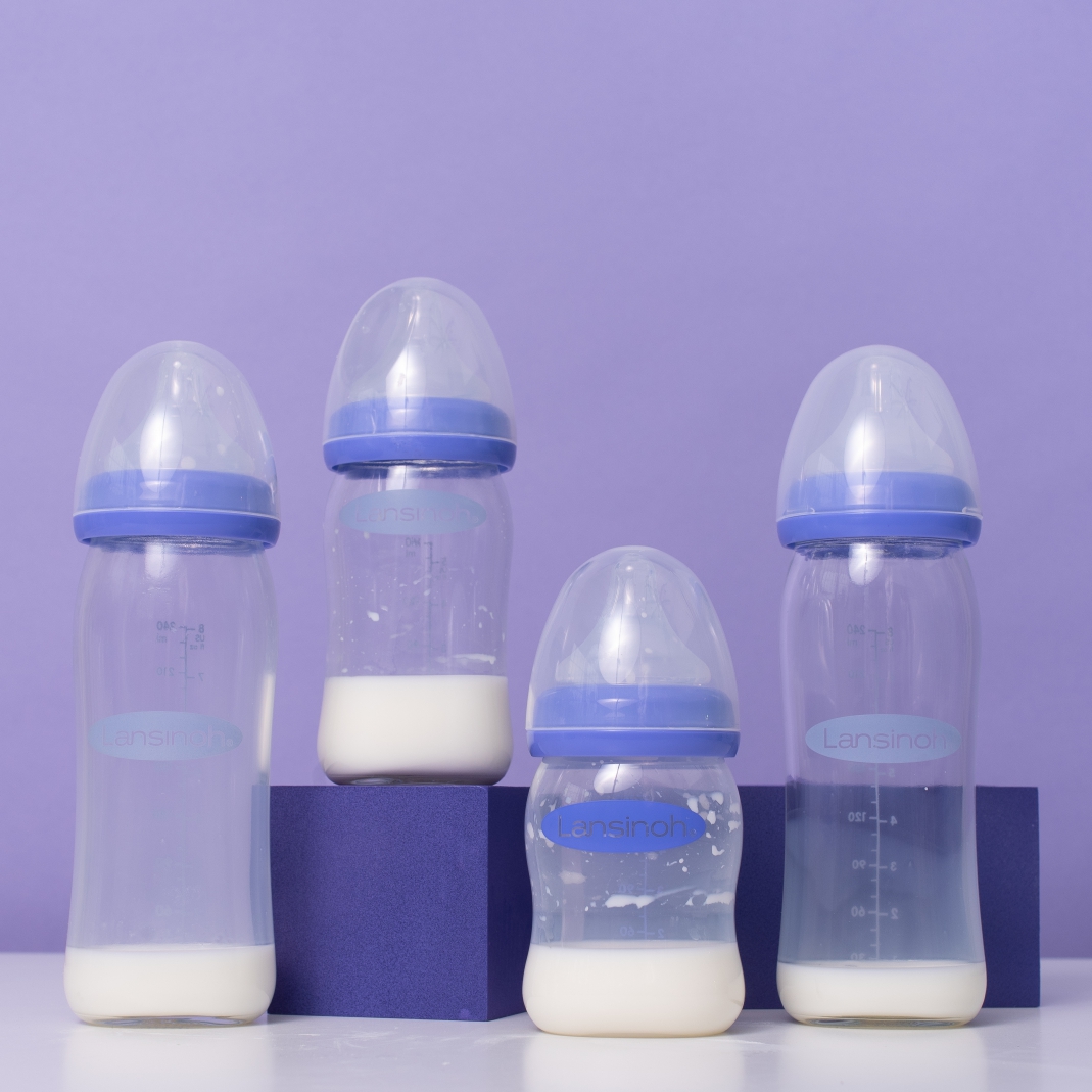 NOVINKA Lansinoh Sklenená dojčenská fľaša s NaturalWave® cumľom