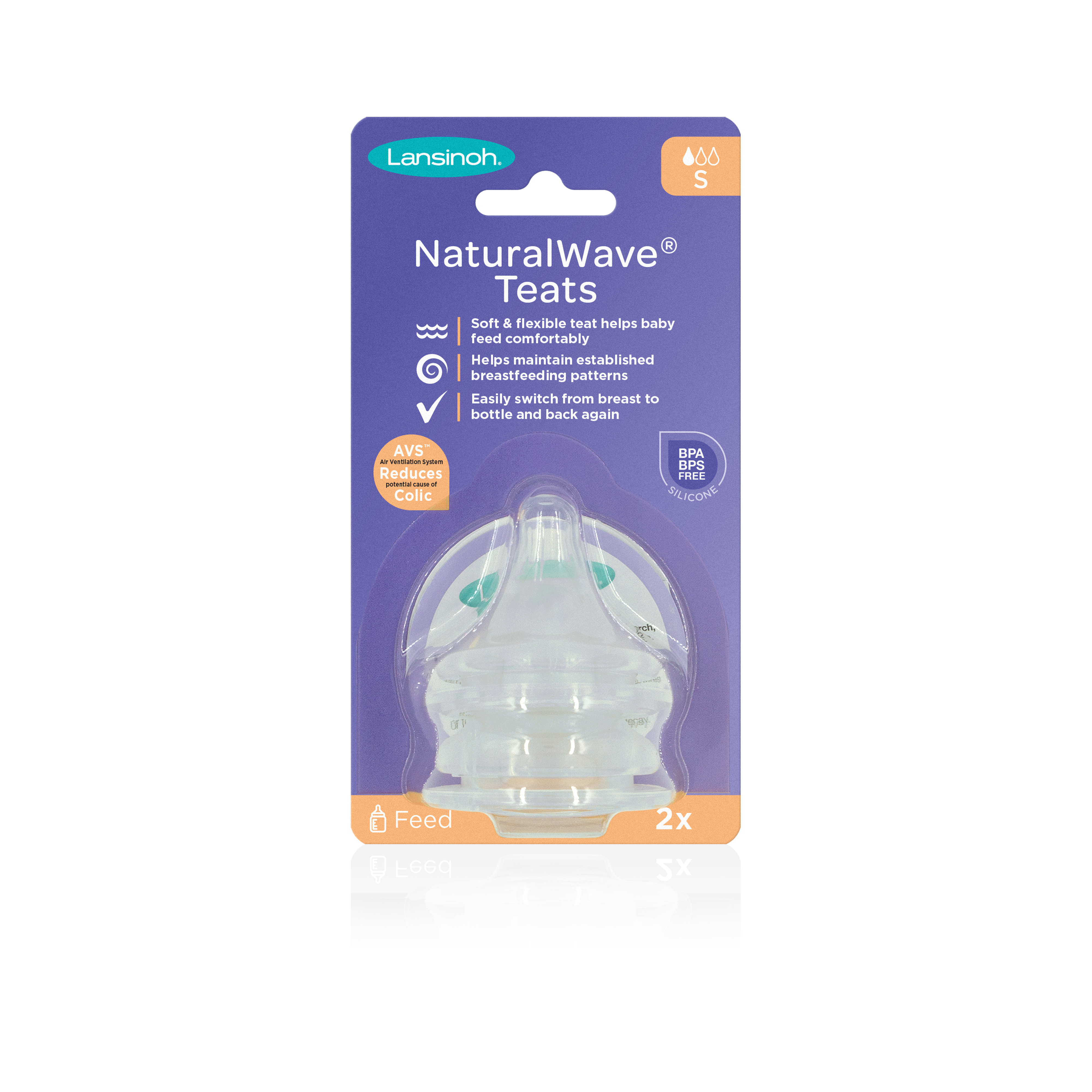 Lansinoh NaturalWave cumeľ pomalý prietok pre dojčené deti uľahčuje prechod na kŕmenie z fľaše